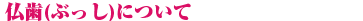 佛歯について